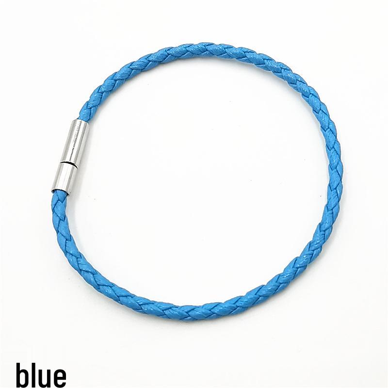 3MM Single Layer Braided Leather Couple Bracelet Gift