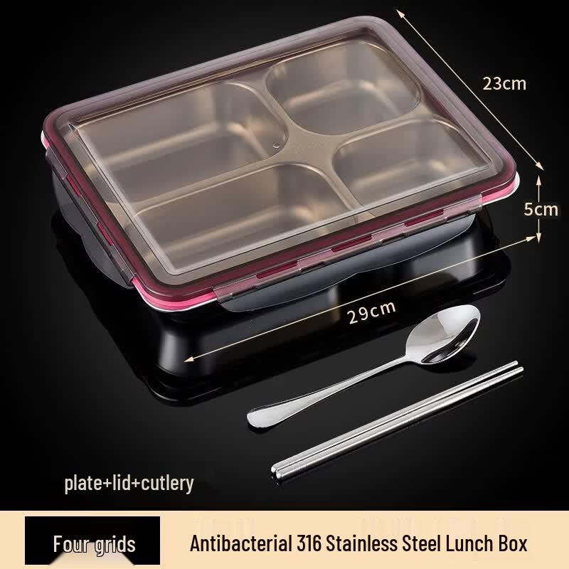 Divided Stainless Steel Leak-Proof Lunch Box