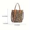 Classic Mini Leopard Pattern Satchel Bag  All-Match Trendy Shoulder Bag For Women  Casual Small Shopping Bag