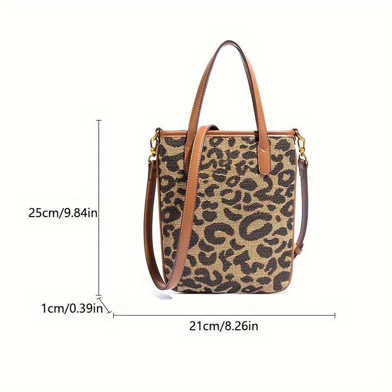 Classic Mini Leopard Pattern Satchel Bag  All-Match Trendy Shoulder Bag For Women  Casual Small Shopping Bag