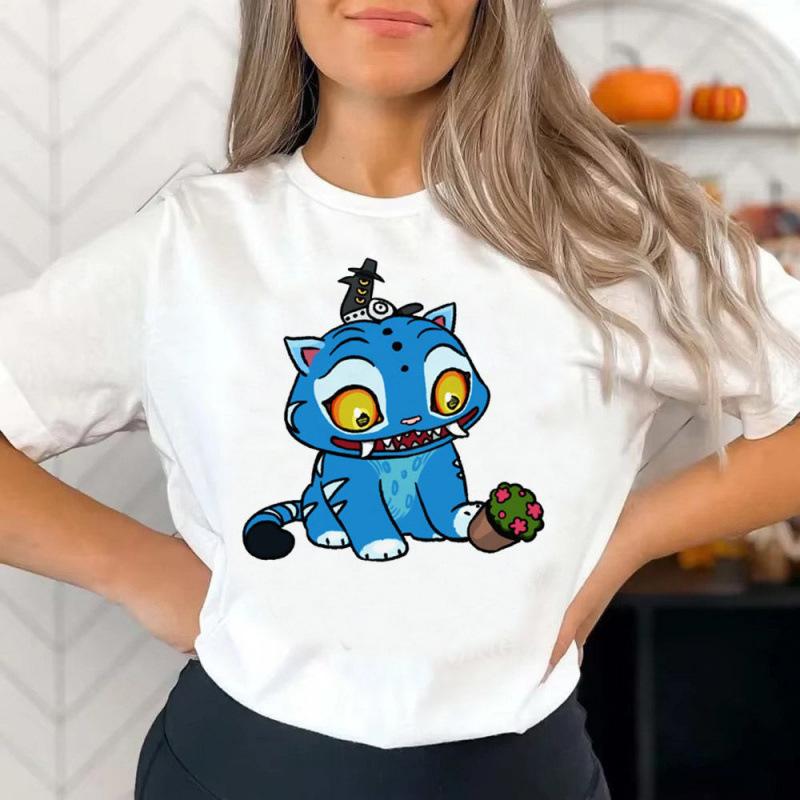 Camiseta Casual Holgada Moda Estampada Manga Corta Cómoda para Mujer