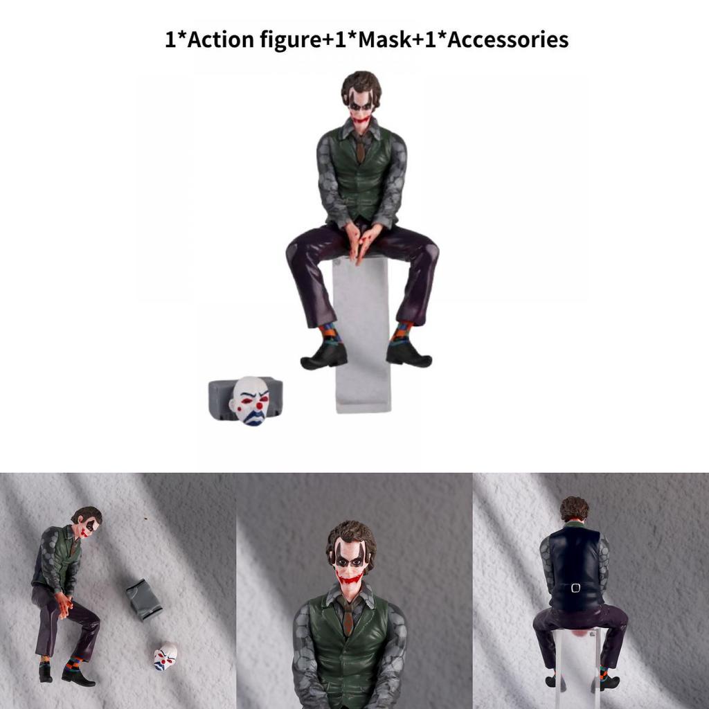 Stunning Suicide Squad Joker Figure Sitting Pose Pvc Desktop Display Model For Collectors