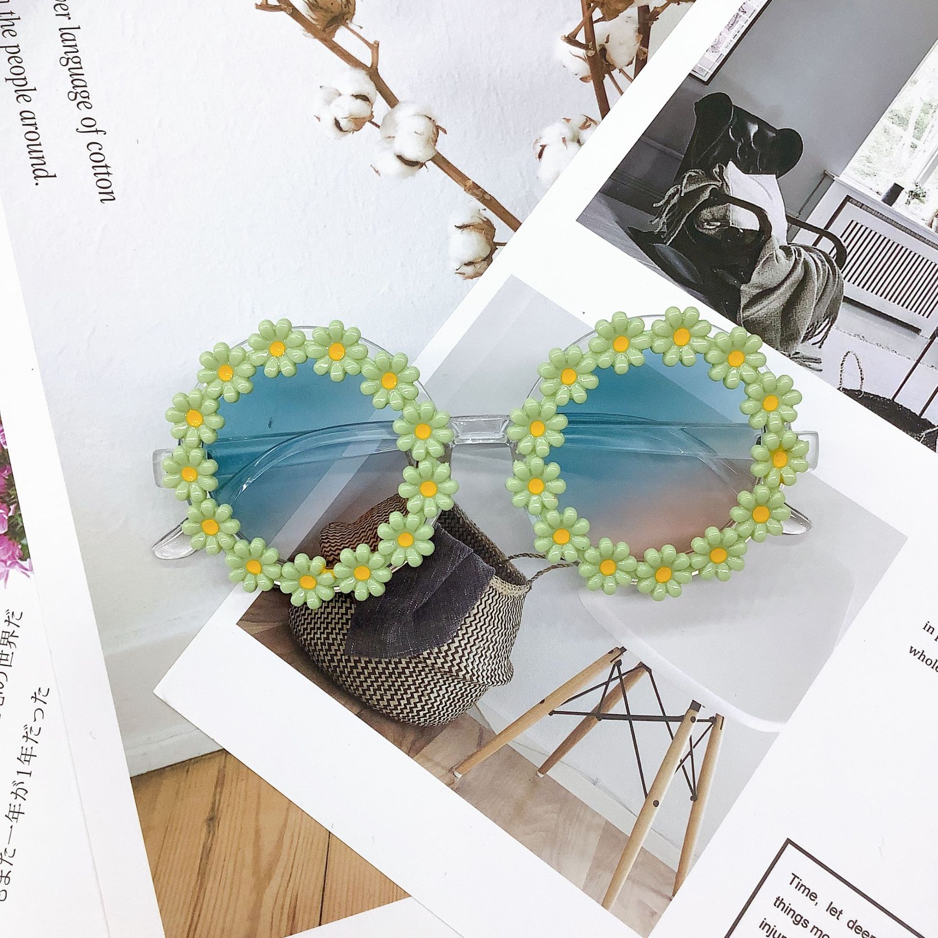 

Цветы Милые солнцезащитные очки для девочек Защита от солнца Защита от ультрафиолета Детские солнцезащитные очки Одежда для мальчиков Очки