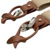 Suspenders For Men And Women Leather Pants Strap And Metal Clips Duable Elastic Polyester Adjustable Pants Accessory