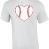 I Love Baseball Heart T Shirt