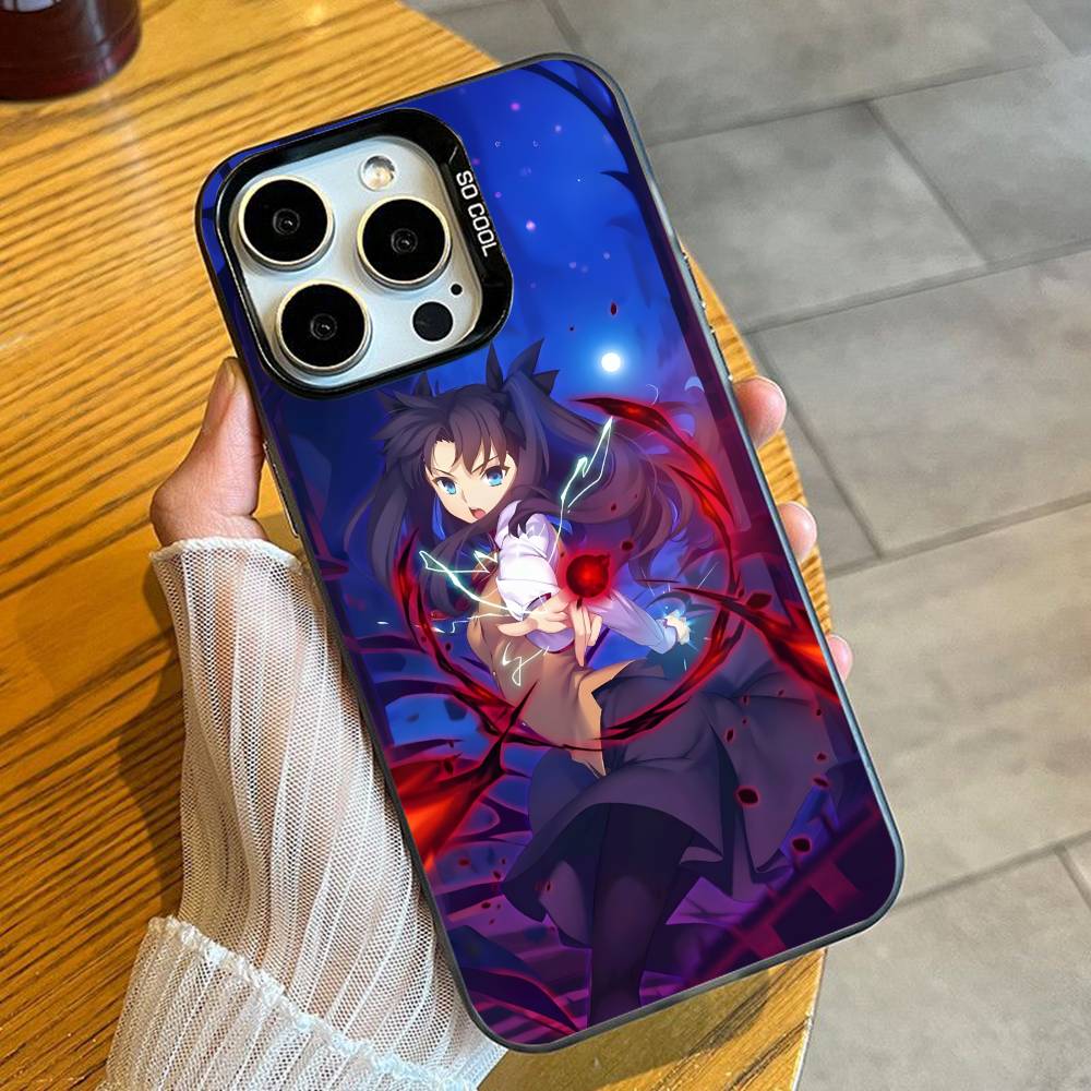 

S-Saber Stay-night G-Gilgamesh F-Fate Phone Case For iPhone 16 17 15 14 12 13 Pro Max Black Candy Matte Shockproof Cover iPhone13PRO