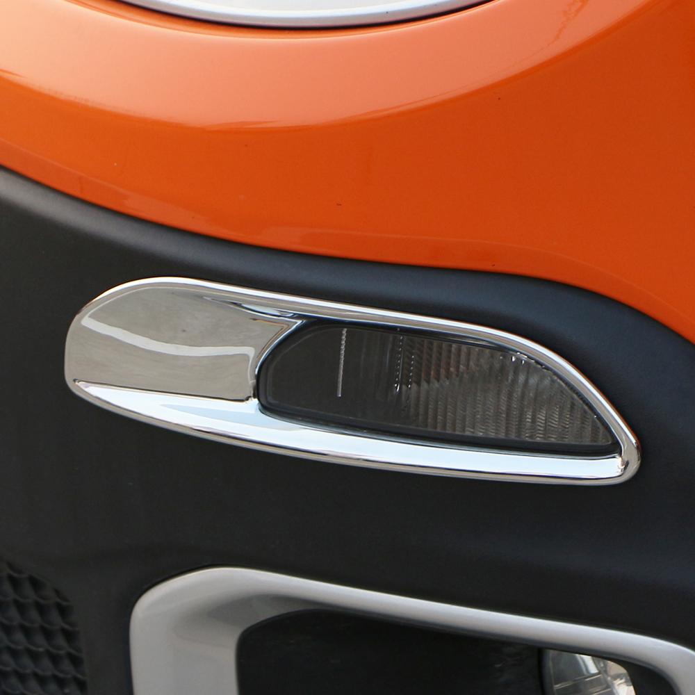 For Jeep Renegade 2015-2017 Car Daytime Lights Running Light Fog Lamp Cover Front Bumper Lights ABS Chrome Accessories