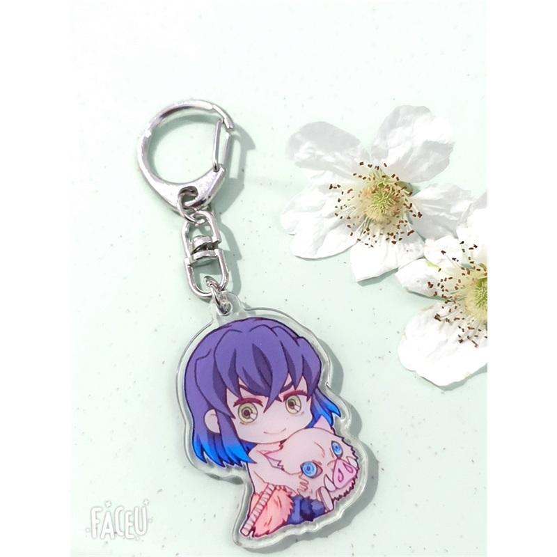 Anime Keychains Keychain Demon Slayer Kimetsu No Yaiba Acrylic Key Ring Cute Funny Cartoon for Friends
