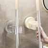 Suction Cup Mop Clip Holder Wall Mounted Mop Brush Broom Hanger Fixed Rack Kitchen Bathroom Organizer Shelf Hook Accessories