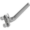 Zinc Alloy Window Hardware Right Hand L Shaped Window Casement Locking Handles Silver Locks & Latches Gray 2pcs