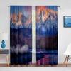 Gras Blumenfeld Berglandschaft Natur Tüll Vorhänge für Wohnzimmer Chiffon Transparent Voile Küche Schlafzimmer Vorhang Drapierungen