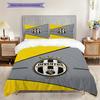 Biancheria da letto con stemma del Football Club Juventus (1 * copripiumino + 2 * federa, senza nucleo) Regalo di compleanno di Natale Copripiumino e federa