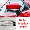 Car Door Rearview Mirror Strip Decoration Protection Cover Trim ABS Chrome Accessories Exterior Kit Fit For Mazda 6  - 2024