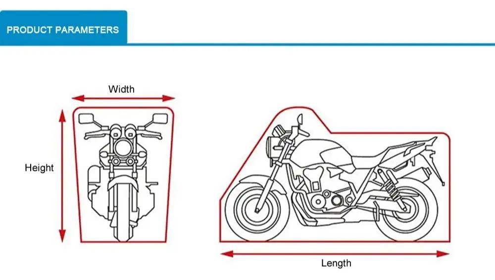 Motorcycle Covers Bikes Motor Scooter Dustproof Cover Elastic Fabric Protector Covers Indoor Outdoor Custom