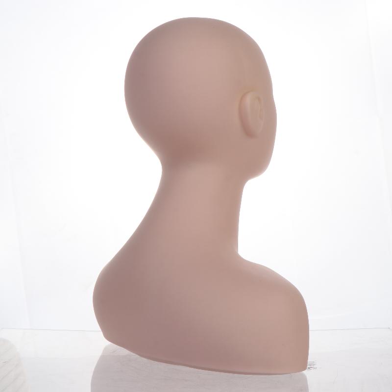 Soft Silicone Half Body Mannequin Head 1Pcs Large Size Realistic Skin for Cosmetology Beginner Makeup Practice Training