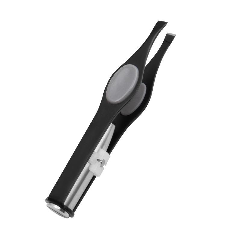 Pinça de sobrancelha com luz LED: Ferramenta de Aço Inoxidável para Aparar Sobrancelhas para Maquilhagem de Beleza de Precisão