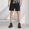 Li Ning Training Series Solid Color Logo Print Breathable Five-Point Sports Shorts Men Shorts Black AAPT551-1