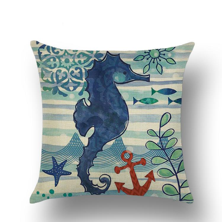 European and American Retro Mermaid Pillowcase Car Cushion