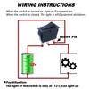 mxuteuk 8pcs 12V Illuminated Rocker Switch Toggle Power SPST ON-Off Switch Snap-in 3 Pin 2 Position Red Yellow Green Blue LED Light, Use for Car Auto