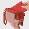 Lightweight Mesh Storage Bag Polyester Solid Color Toiletry Bag Multifunctional With Zipper Makeup Pouch Travelling Storage