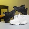 Kinder Weiß Schwarz Sneaker Schulsport Tanz Laufschuhe Mit Drehverschluss