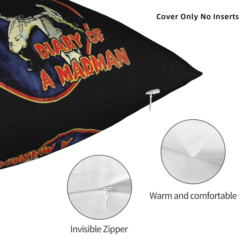 Pillow Case Ozzy Osbourne  Custom  Pillow Cover For Living Room Bed Chair Retro Trendy Pillowcases