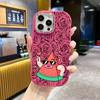 Phone case: 2D flat design suitable for iPhone 18 17 16 15 14 13 Pro protective case, couple style, show love and look cool, Christmas and Halloween g