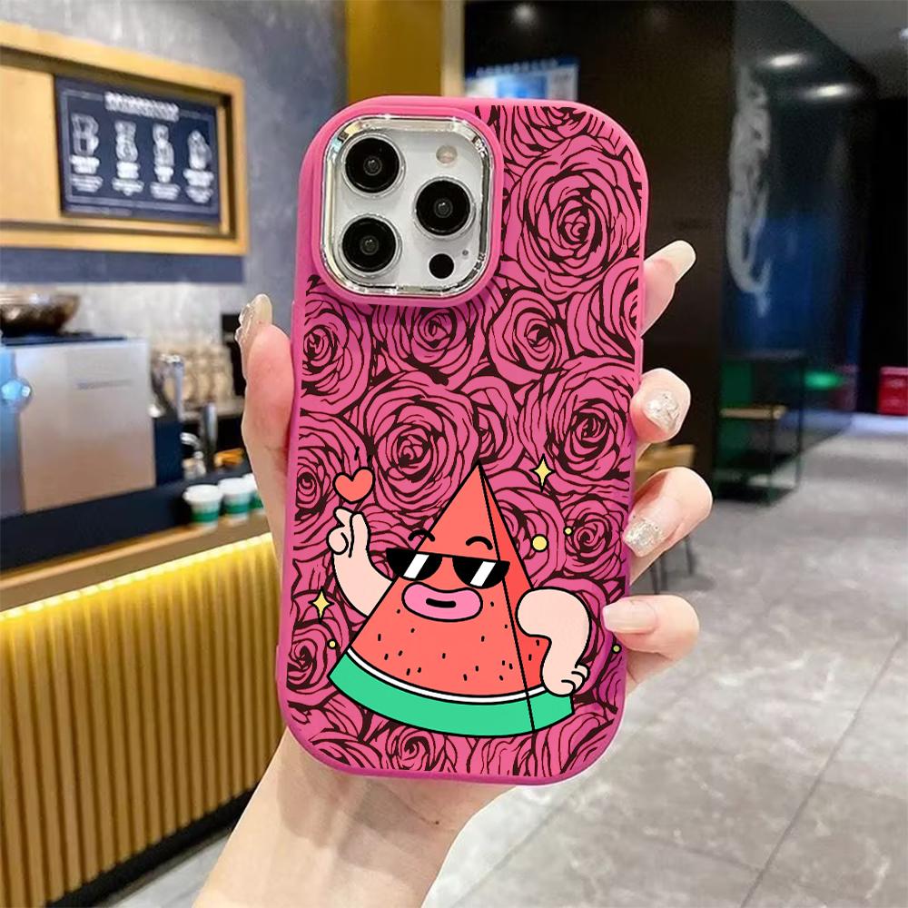 Phone case: 2D flat design suitable for iPhone 18 17 16 15 14 13 Pro protective case, couple style, show love and look cool, Christmas and Halloween g