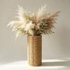 Handwoven Vase with Braided Edges Slim Woven Flower Boho for Tabletop