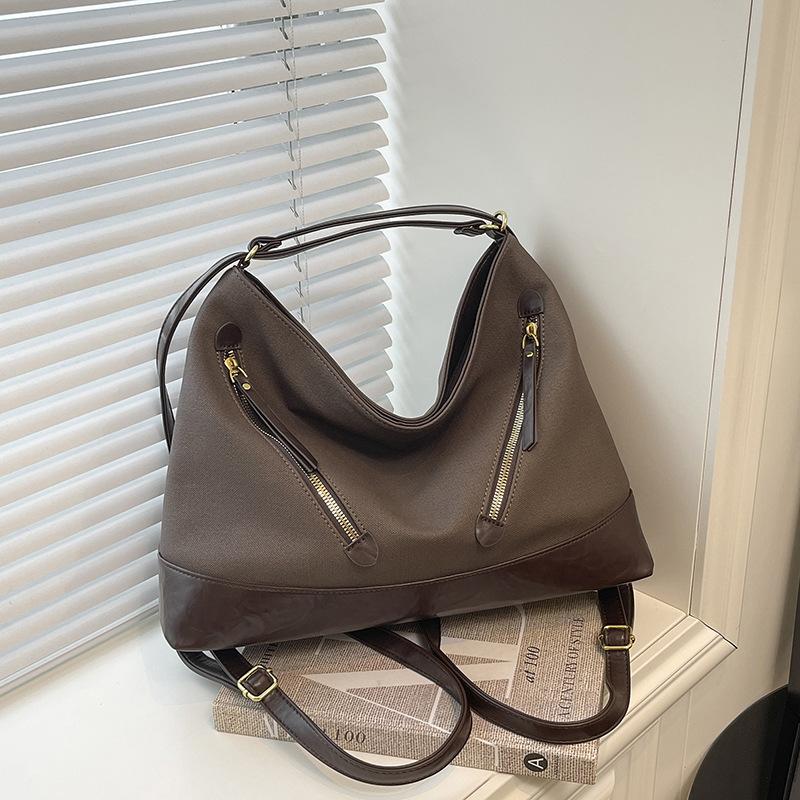 Large Capacity Women's Bag Bucket Bag Fashionable Versatile Texture Commuter Shoulder Messenger Bag Tote Bag