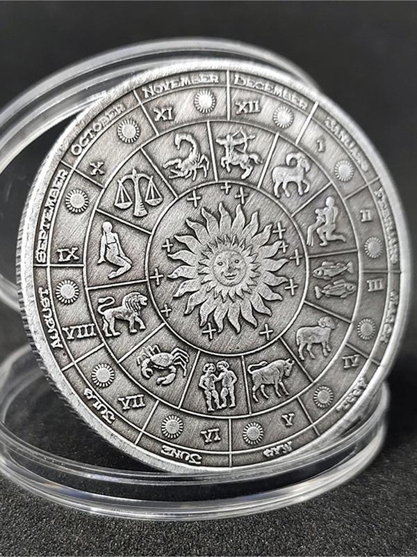Constellation Coin Lucky Goddess Coin Twelve Constellation Commemorative Coin Souvenir Gift Coin Decorative Crafts