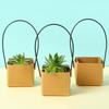 Kraft Paper Succulent Hand-held Paper Box Succulent Potted Plant Box Waterproof Balcony/desktop Decoration Folding Box TMZ