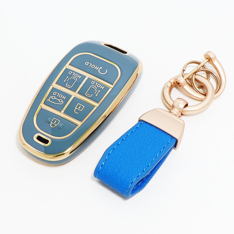 6 Button Tpu For Hyundai Atos Solaris Prime Nexo Sonata Staria Ioniq Palisade Tucson Santa Fe Car Key Case Cover Fob Accessories