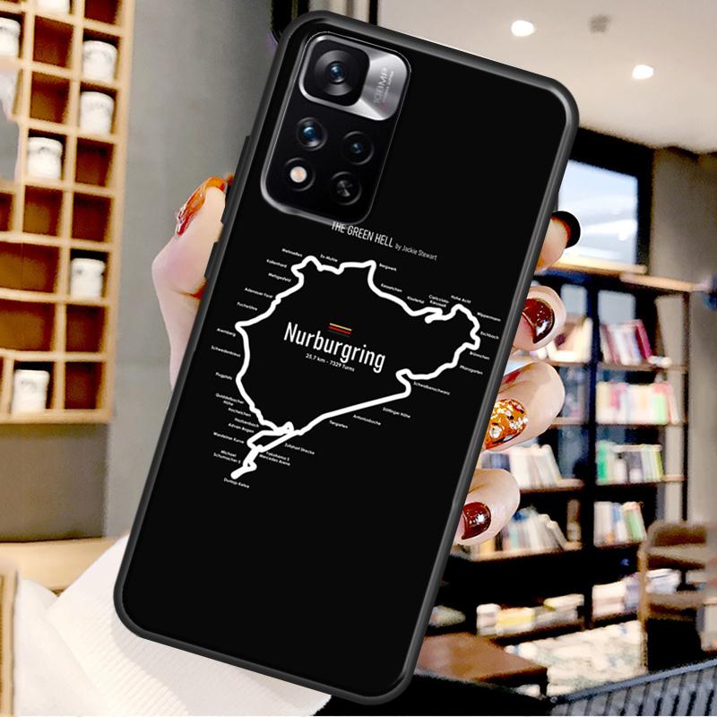 

Racing Motor Sport Nurburgring Case For Xiaomi Redmi Note 12 11 10 9 8 Pro Note 12S 11S 10S 9S Cover For Redmi 9 10 12 C Redmi Note 10 Pro