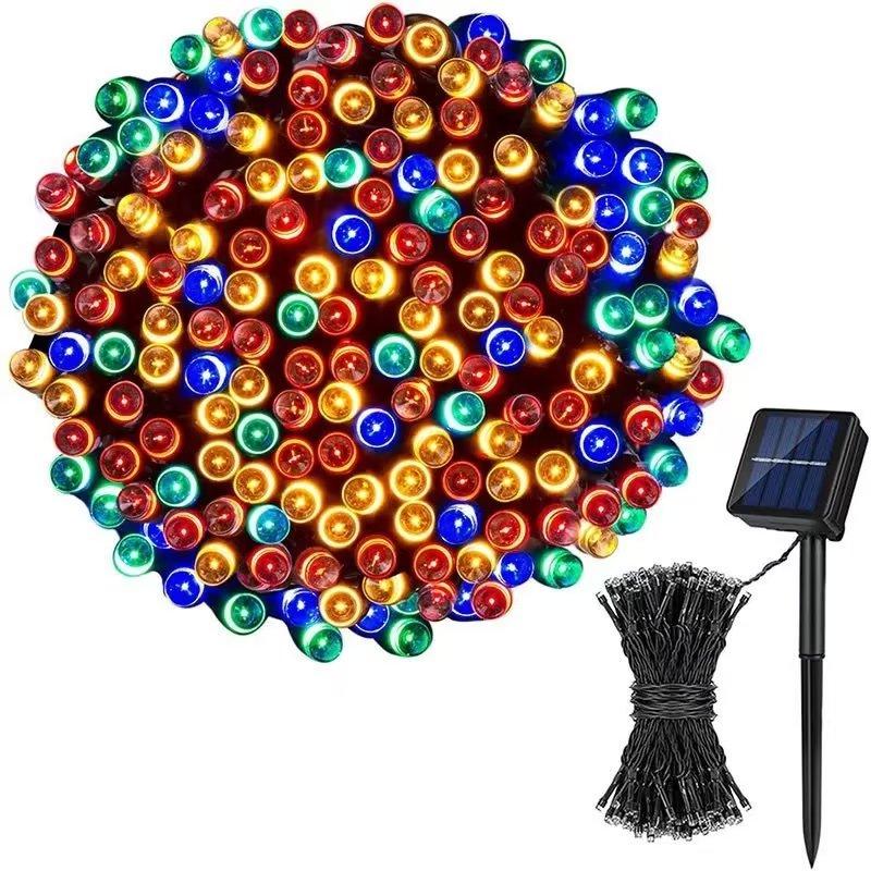 Solar LED Starry Sky String Lights - Multicolor Decorative Strips for Outdoor Trees & Christmas Festivals
