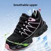 Black Non-Slip Safety Shoes Women Lightweight Work Shoes Ladies Anti Puncture Safety Toe Sneakers Work Boots With Cap For Women