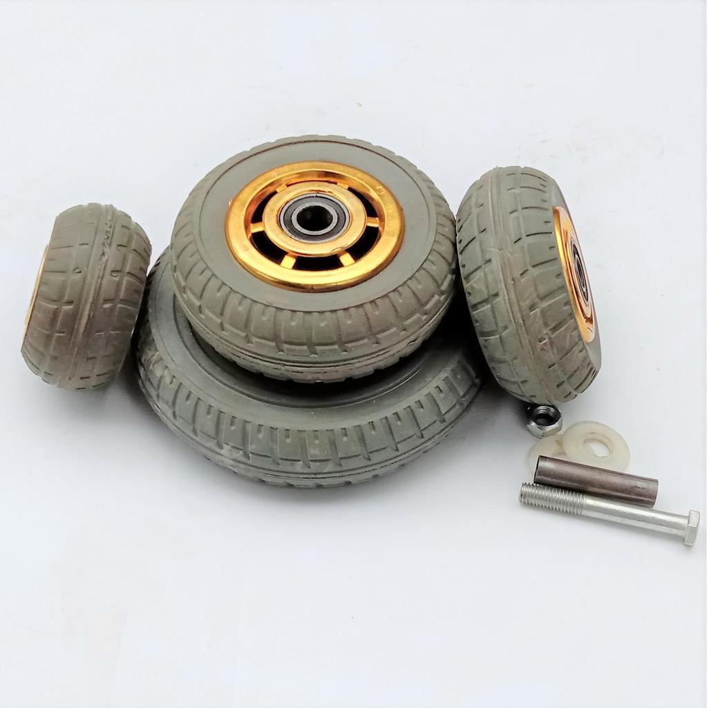 Heavy-Duty Silent Gray Rubber Swivel Caster Wheel
