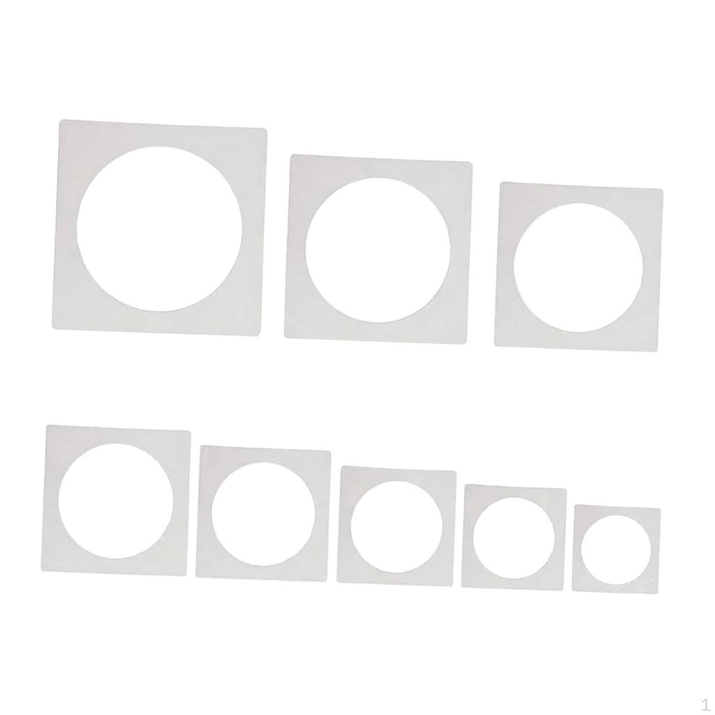 8 Pieces Painting Stencils Patterns Small Easy to Use Templates Reusable for on Wood Tile Floor