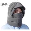 Cold Weather Outdoor Cap Women Winter Balaclava Hat, Wind-Resistant Zipper Face Mask Hat for Weather, Thermal Hooded Scraf Ski Cycling Wind Resistance