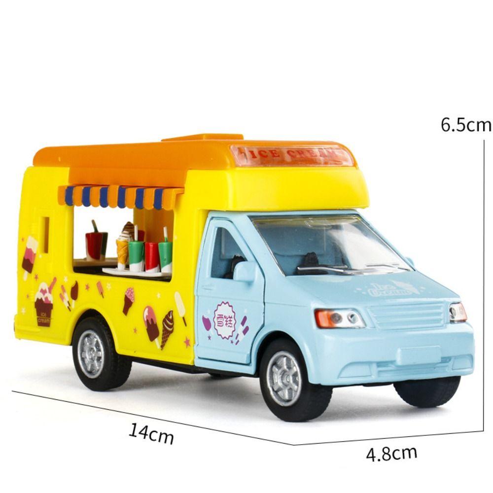Inertia Simulation Ice Cream Truck ABS Children's Toy Car Cute Food Truck Store Car Toy  Girl Gift