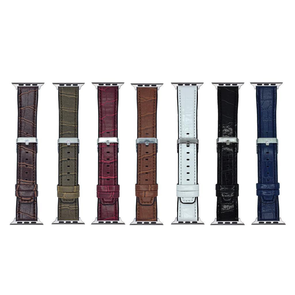 Watch Strap for Apple Watch Series 10 Ultra 9 8 7 SE 6 5 4 3 2 1 46mm 49mm 45mm 44mm 42mm Bamboo Texture PU+Silicone Band