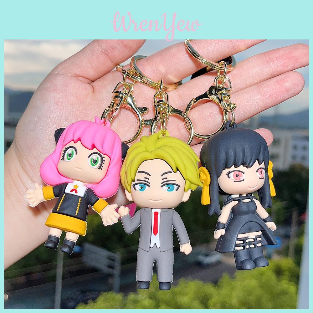 Adorable Spy Family Keychain Anya Figurines Silicone Model American Style Gift