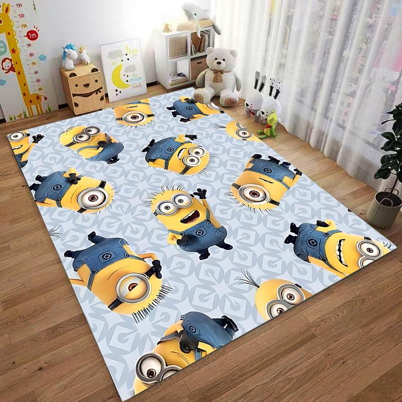 Tappeto con Personaggio dei Cartoni Animati con Design Giallo dei Minions per Arredamento Casa Adatto per l'uso come antiscivolo per soggiorno camera da letto divani