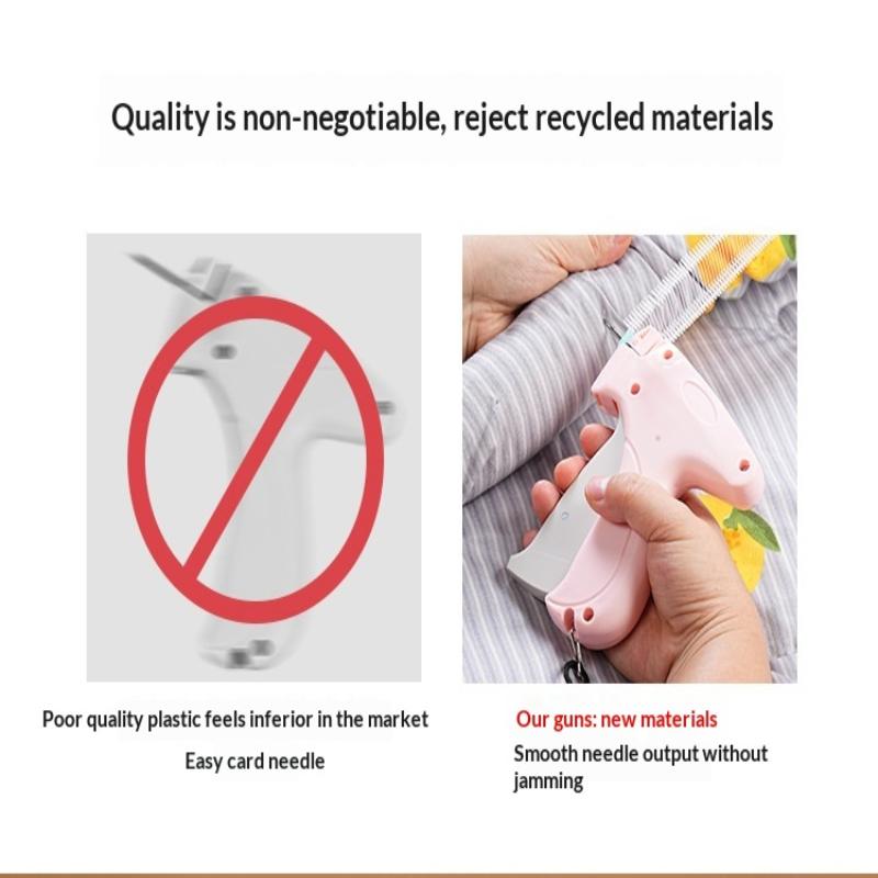 Etikettierpistole Quilt-Halter Anhängerpistole Weiches Silikon Nadeloser Schnappverschluss Einzelnadel Nähpistole Nicht-Verfolgung Blatt Anti-Rutsch Werkzeug