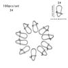 100 pcs/lot joli baril de pêche pivotant boutons-pression de sécurité crochets hameçon boîte de matériel de pêche accessoire outil leurres