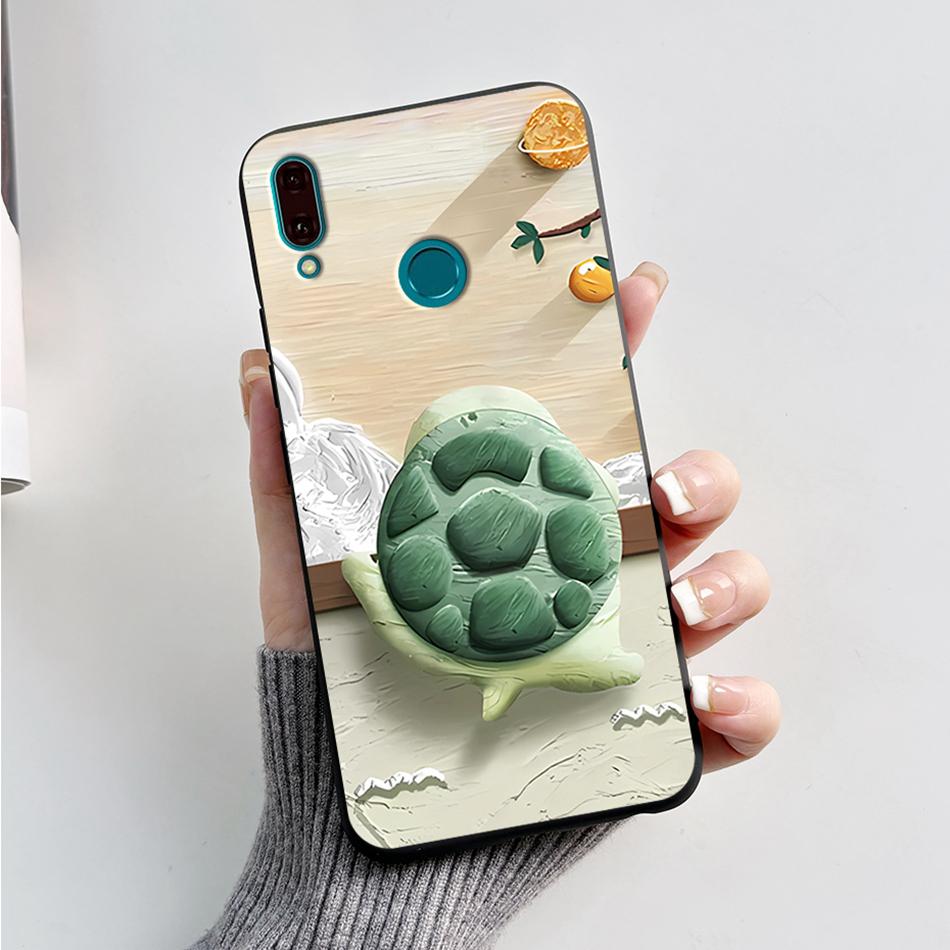 Silicone Case For Huawei Y9 2019 Case JKM-LX3 Cartoon Soft TPU Fundas Phone Cover For Huawei Y9 2019 Y 9 Cases Shockproof Coque