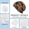 Orange Camouflage Camo Abstract Art Beanie Hat Warm Bonnet Cap Knit Hat Headwear Vintage Street Skullies Beanies for Women Men