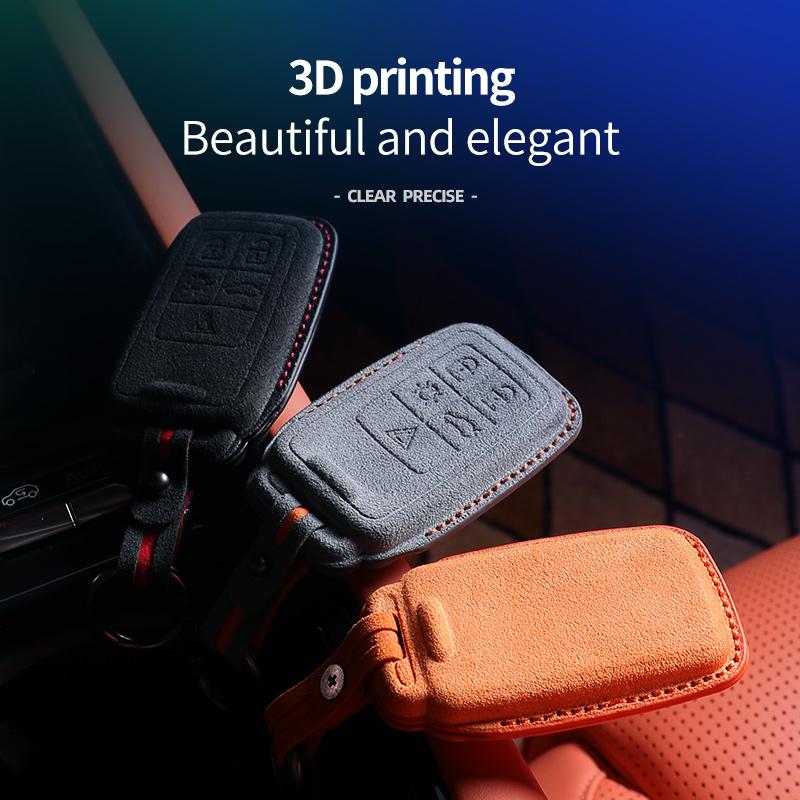 Suede Key Case for Volvo XC60, S60, XC40, XC90, S90, and V90 - Premium Key Cover and Protector Keybag Keychain