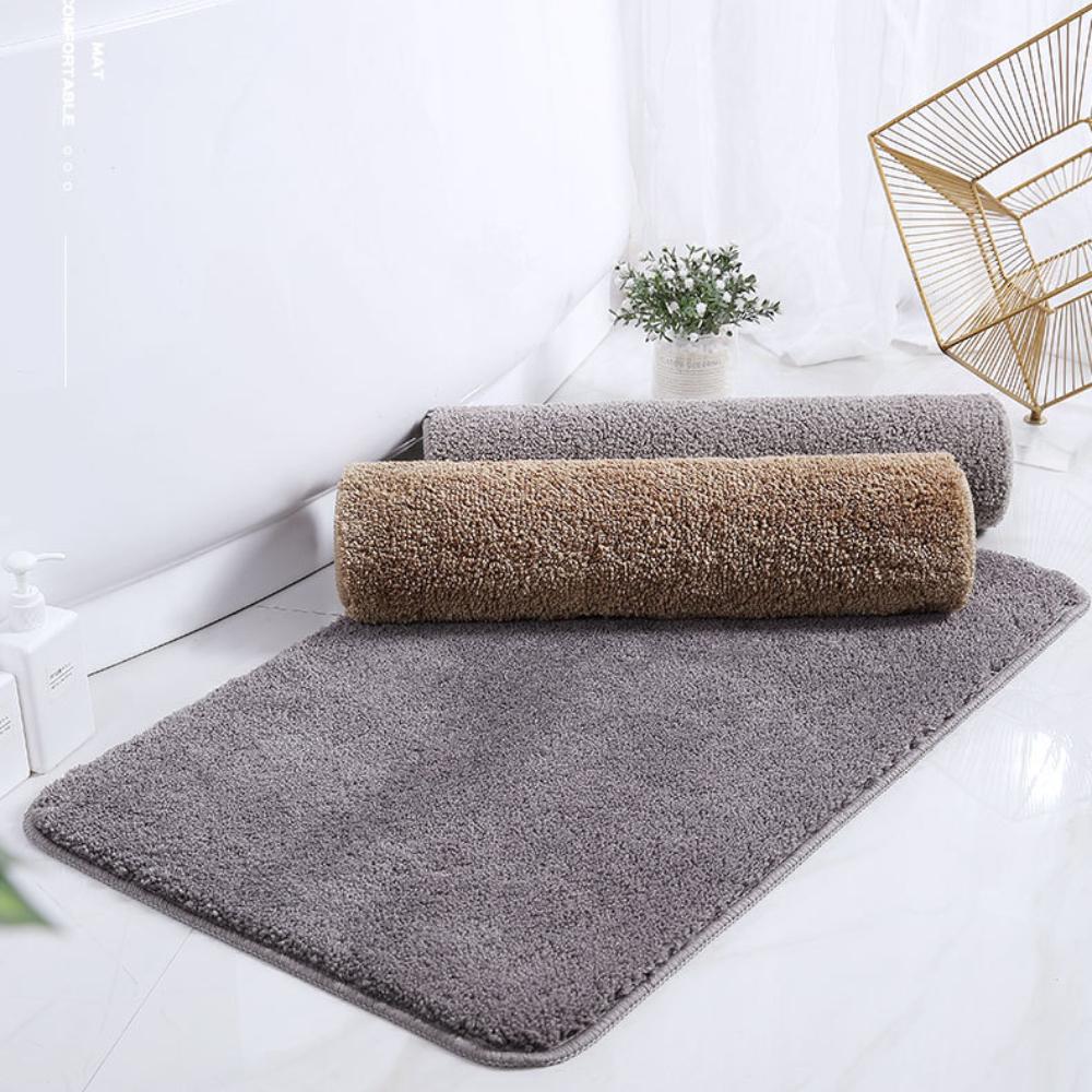 Fleece Engraving Bathroom Thickening Mat Bath Non-slip Carpets In Wash Basin Bathtub Side Floor Rug Shower Room Doormat Memory Foam 3D Pad