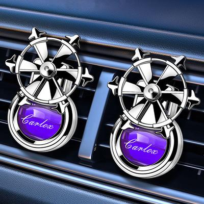 Car Aromatherapy Air Freshener Rotating Propeller Air Vent Fragrance Essential Oil Diffuser Creative Perfume Ship Rudder Design